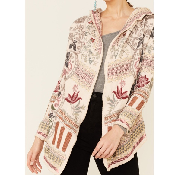 BIYA JOHNNY WAS ALABASTER CORDELIA SHORT HOODIE JACKET - Picture 4 of 4